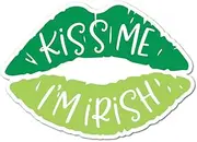 Kiss Me Im Irish Sticker Funny Pub St Patricks Laptop Vinyl Bumper