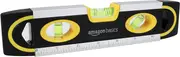 Amazon Basics 22.86 CM Magnetic Torpedo Level and Ruler, 180/90/45-Degree Bubbles