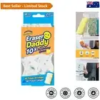 Eraser Daddy 10x Magic Sponge - Ultra Durable Dual-Sided Wall Cleaner, 2 Pack