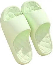 [lskdnrufh] EVA Sandals Shower Slippers Breathable Shoes Shower Slippers for Women Men Checkered Patterns Lightweight Non Slip Open-toe Slide Slippers for Bathroom Women's Sandals, green, 7.5 AU