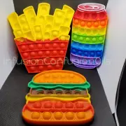 Cheeseburger Combo Silicone Fidget Bubble Popper Sensory Toys