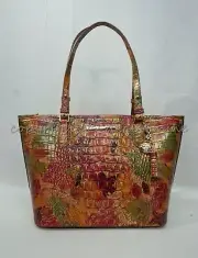 NWT Brahmin Medium Asher Leather Tote in Foliage Melbourne