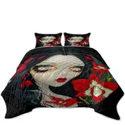 Red Blood Orchid Maiden Girl Coverlet