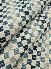Kravet Couture Checkerboard Weave Fabric- Vernazza / Indigo 4.40 yds 35766.516