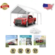 10x20FT Outdoor Canopy Replacement Cover - Secure Waterproof Vehicle Protection