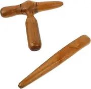 Ipetboom 2pcs Natural Wood Massage Tool Body Scraping Plate for Neck Face Shoulder Relief Smooth Texture for Safe Use Designed for Enhanced