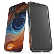 For Google Pixel 4a Tough Protective Cover, Eye Of The Galaxy