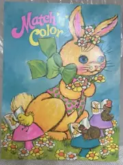 Vintage Whitman 1962 Match N Color Coloring Book Near Mint