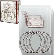 lovielf Embroidery Threads Cross Stitch Floss Bag Organizer 5.12 x 3.6 inch - 200 Pack with 4 Rings