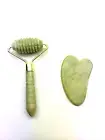 Mini Opalite Crystal Face Massage Roller + Jade Gua Sha