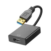 ABSQ-USB to HDMI-Compatible Adapter, USB 3.0/2.0 to HDMI-Compatible Adapter 1080