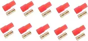 CAXUSD 10 Sets 3.5MM Banana Plugs Gold Plated Connectors Red Protective Covers for DIY Motors