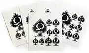 5 Sheet - Queen of Spades Temporary Tattoo Pack Total 45 QoS Tattoos
