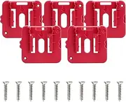 ELEFLY 5 Pack M18 Battery Holder with 10PCS Screws, Compatible with Milwaukee 18V Mount, Fit for M18 Batteries 48-11-1862 48-11-1850 48-11-1852