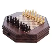 Octagonal Chess and Checkers Set