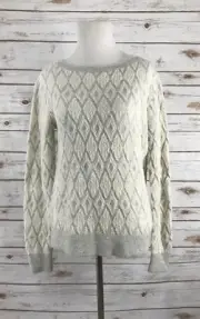 Ann Taylor LOFT Women's Sweater XS Long Sleeve Argyle Textured Msrp $69.50 NWT