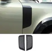 Black Side Fender Air Intake Net Trim For Land Rover Defender 90 110 2020-22 (for: Land Rover)