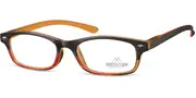 Square Full Rim Plastic Men's Glasses Orange Size +1.00 - Lenses Included - Private Health Rebate - Blue Light Block Available - SmartBuy Readers