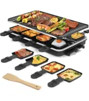 Table Grill Nonstick Electric Grill Indoor Korean Grill Electric Griddle 8 Pans