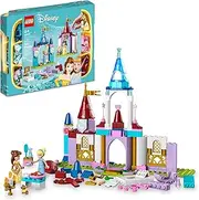 [LEGO] Disney Princess Creative Castles 43219​, Toy Castle Playset with Belle and Cinderella Mini-Dolls and Bricks Sorting Box, Travel Toys for Kids, Girls and Boys Ages 6+