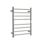 HOTWIRE Hotwire Heated Towel Rail - Round Bar (H700mmxW530mm) with Timer - Brushed