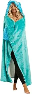[Generic] Wearable Dinosaur Blanket,Flannel Throw Cloak - Hoodie Throw, Fuzzy Warm Blanket, Soft Cozy Loungewear, Dinosaur Cape for Winter