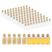 4ml Tiny Glass Bottles Vials 100Pcs Mini Clear Bottles Glass with Cork Stoppers