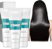 Morningso Hair Straightener Cream, Treatment Hair Straightening Cream Straight Hair, Protein Correcting Hair Straightening Cream, Nourishing Smoothing Collagen Hair Straightener Cream (3PCS)