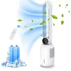 Yopower 3 in 1 Evaporative Air Cooler Portable Bladeless Tower Fan Night Light