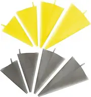 Silicone Pastry Bags Set, 8 Pack Reusable Icing Piping Bags Cake Decorating Bags Set for Cake, Dessert, Pastry, Cookies, 16 Inch + 18 Inch + 20 Inch + 22 Inch, Yellow and Grey