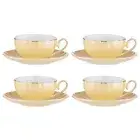 Ashdene Parisienne Pearl - Buttermilk Cup & Saucer Set of 4