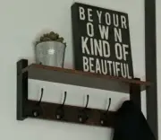 Key and Mail Holder for Wall: Easy Install Rustic Key Hooks for Wall