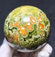 TOP 269G Natural Colorful Polished Agate Crystal Sphere Ball Healing YX409