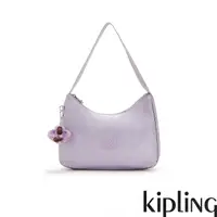 在飛比找momo購物網優惠-【KIPLING官方旗艦館】金屬感蘭花紫造型大開口拉鍊手提肩