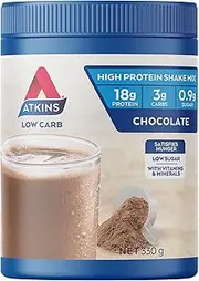 Atkins Chocolate Protein Shake Mix, High Protein, Low Carb, Low Sugar, Keto Friendly