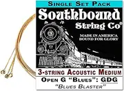 Acoustic Medium 3-String Cigar Box Guitar Strings - Low Open G