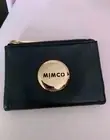 Mimco Wallet Petite Fold Leather BNWT Dustbag Black Rosegold RRP $149 NEW
