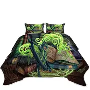 Cool Fantasy Art Summoning Dragons Coverlet