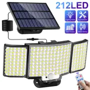 Solar Power 210LED Light PIR Motion Sensor Outdoor Security Lamp Wall Garden