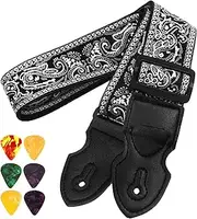 Hemoton 1set Adjustable Guitar Strap Picks Lightweight and Comfortable Design for Electric and Bass Guitars Includes Replacement Parts Sturdy Abs Polyester Materials Random Color