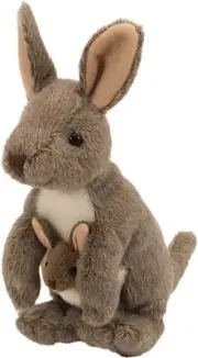 Cuddlekins 8 Standing Kangaroo & Baby Joey 12" w/tail by Wild Republic WR10867