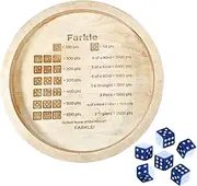 Friend Gathering Games | Dice Rolling | Table Accessory, Portable Dice Tray, Round Tabletop Tray, Wooden Board Game Tray, Dice Game Organizer, Board Game Accessory Set