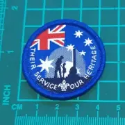 Their Service Our Heritage Scouts Anzac Badge Blue