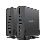 Simplecom 15 in 1 USB-C 4K Triple Display MST Docking Station with Dual HDMI DP