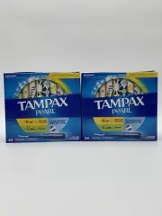 Tampax Pearl Triple Pack Tampons Regular Super & Super Plus Absorbency 34 Ct X 2