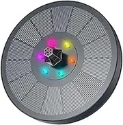 Outdoor Water Feature 3.5W Solar Fountain with LED Lights, Creative DIY Fish Pond Decoration, Suitable for Garden Bird Bath, Pond Fountain Supplies(3W-LED)