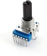 Aexit B50K (Potentiometer) 50K Ohm 4.5mm Dia Split Shaft 9mm Thread Volume Adjustable Linear Rotary (99ry148qf298) Taper Potentiometer