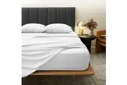 Morrissey King Bed Fitted Sheet 1200TC White Luxe Super Soft