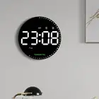 Digital Wall Clock Automatic Brightness Hanging Alarm Clock for Living Room