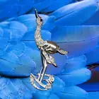 I Crane Colgante I Real Plata de Ley 925 I Stone Setting I